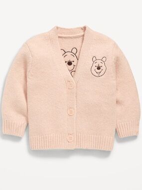 NEW | Baby Cardigan | Winnie-the-Pooh Embroidery | Tan Knit | 18-24M